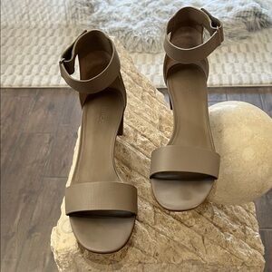 Vince Women's Beige Ankle Strap Heels
